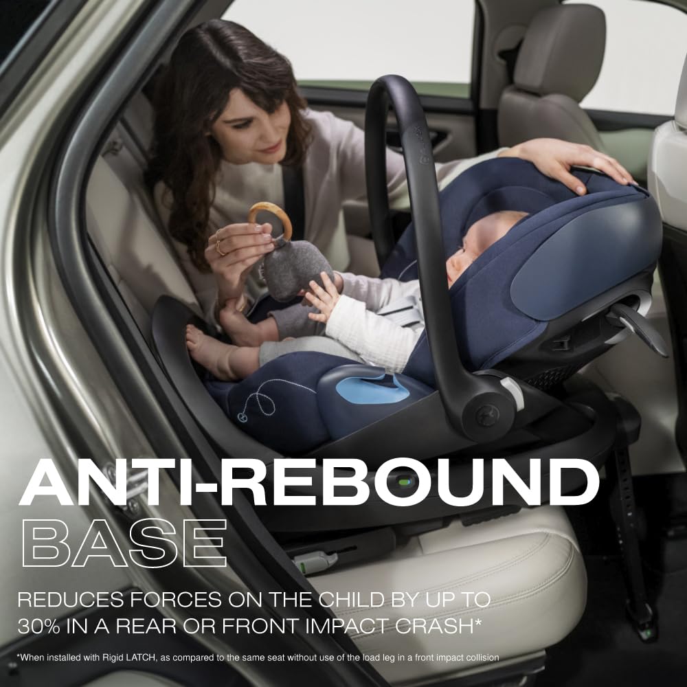 Cybex Cloud G Comfort Extend Infant Car Seat with Anti-Rebound Base, Linear Side Impact Protection, Latch Install, Ergonomic Full Recline, Extended Leg Rest