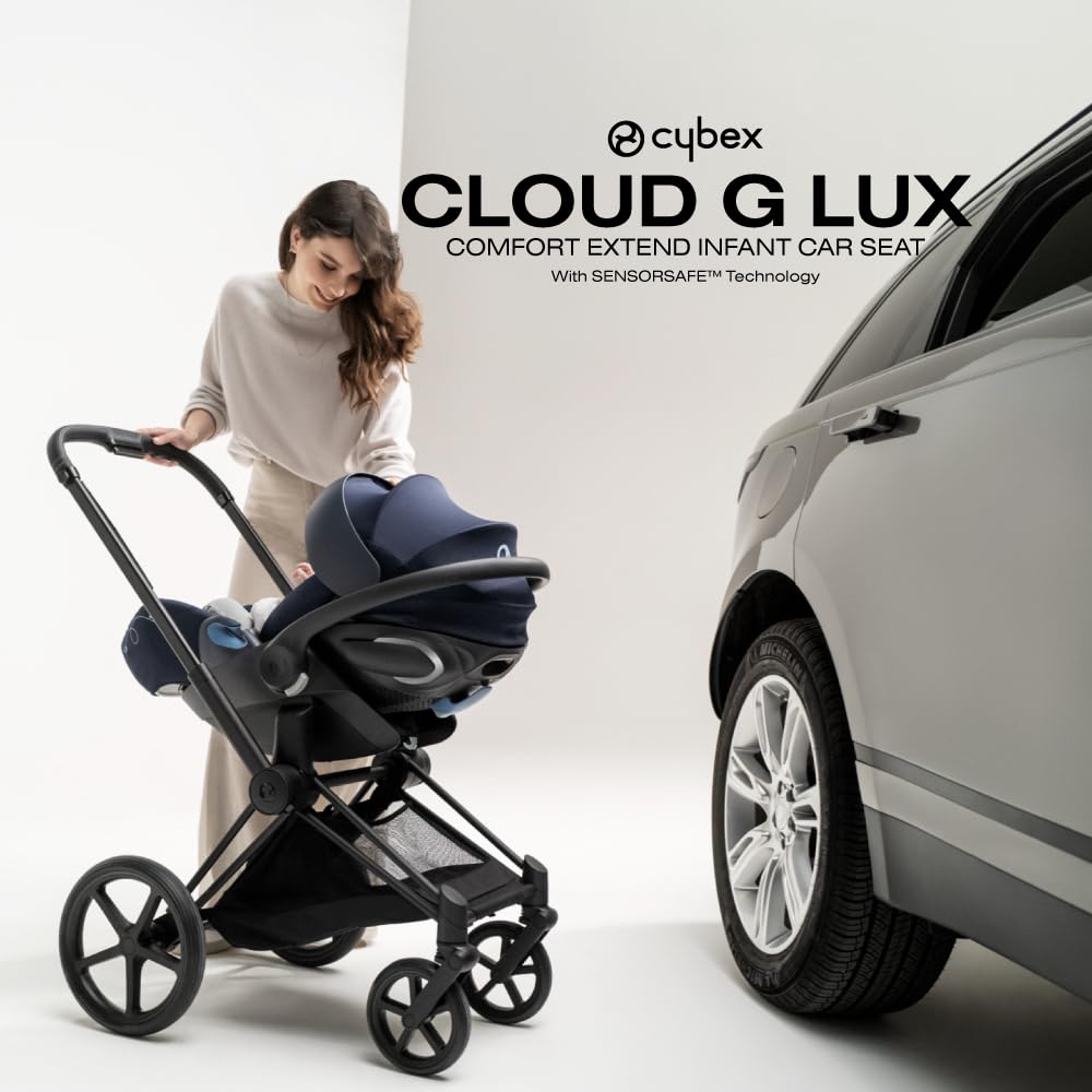 Cybex Cloud G Comfort Extend Infant Car Seat with Anti-Rebound Base, Linear Side Impact Protection, Latch Install, Ergonomic Full Recline, Extended Leg Rest